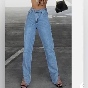 Princess Polly Alabama Split Hem Ultra High Rise Lioness Jeans XXS